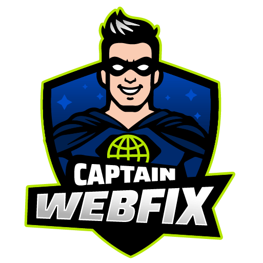 website issues Captain Webfix logo